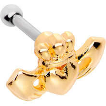 Load image into Gallery viewer, 16G 1/4 Gold Tone Sacred Heart Tragus Cartilage Earring
