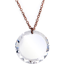 Load image into Gallery viewer, Clear Halo Copper Chain Necklace Created with Crystals

