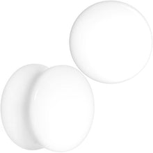 Load image into Gallery viewer, 5/8 White Acrylic Saddle Plug Set of 2
