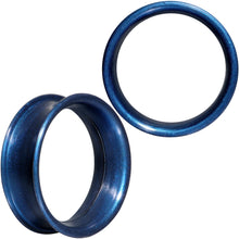 Load image into Gallery viewer, Thin Flexible Blue Silicone Tunnel Plug Set 6mm to 25mm
