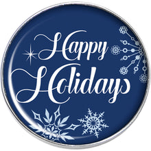 Load image into Gallery viewer, Happy Holidays Snowflake Stud Earrings
