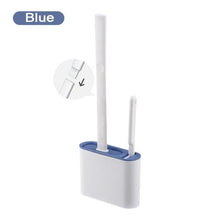 Load image into Gallery viewer, Wall Hanging Toilet Brush with Holder Set Silicone Bristles For Floor Bathroom Cleaning Toilet Brush And Holder Set Wall-Hanging Landing Toilet Bowl Brush Household Hotel Cleaner With Small Brush For Bathroom
