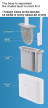 Load image into Gallery viewer, Wall Hanging Toilet Brush with Holder Set Silicone Bristles For Floor Bathroom Cleaning Toilet Brush And Holder Set Wall-Hanging Landing Toilet Bowl Brush Household Hotel Cleaner With Small Brush For Bathroom
