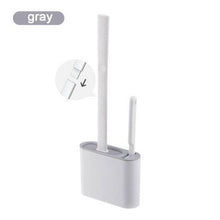 Load image into Gallery viewer, Wall Hanging Toilet Brush with Holder Set Silicone Bristles For Floor Bathroom Cleaning Toilet Brush And Holder Set Wall-Hanging Landing Toilet Bowl Brush Household Hotel Cleaner With Small Brush For Bathroom
