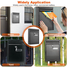 Load image into Gallery viewer, Wall Mount Mailbox Lockable Galvanized Iron Letter Post Box
