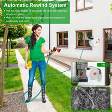 Load image into Gallery viewer, Wall Mounted Automatic Retractable Garden Hose Reel
