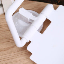 Load image into Gallery viewer, Wall Mounted Plastic Suction Cup Bathroom Toilet Paper Roll Holder With Cover Toilet Tissue Roll Holders Dispenser And Hangers Wall Mounted For Bathroom And Kitchen
