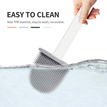 Load image into Gallery viewer, Wall Mounted Silicone Bathroom Brush and Holder Set
