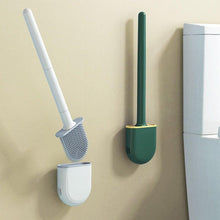Load image into Gallery viewer, Wall-Mounted Silicone Toilet Brush Wash Toilet Accessories With Holder Soft Bristles Brushes Set Bathroom Cleaning Tool Toilet Brush Set Silicone Toilet Brush With Holder Wall Mounted With Toilet Bowl Brush And Holder Bendable Brush Head Holder
