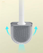 Load image into Gallery viewer, Wall-Mounted Silicone Toilet Brush Wash Toilet Accessories With Holder Soft Bristles Brushes Set Bathroom Cleaning Tool Toilet Brush Set Silicone Toilet Brush With Holder Wall Mounted With Toilet Bowl Brush And Holder Bendable Brush Head Holder
