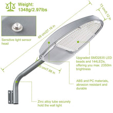 Load image into Gallery viewer, Wall Pack LED Lights 144LEDs Photocell Sensor Street Lamp IP65 Waterproof
