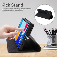 Load image into Gallery viewer, Wallet Flip Leather Case For Xiaomi Redmi 10 10C 9A 9C 9T Note 11 Pro 10S 10 Pro 9 Pro 8T 7 Poco F3 X3 X4 Pro M3 M4 Pro M5s 11T Leather Finish Inbuilt Stand &amp; Pockets Wallet Style Flip Back Case

