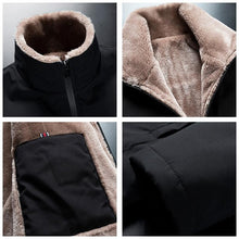 Load image into Gallery viewer, Warm Comfortable Men Winter Windproof Warm Thick Fleece Jacket Men Fashion Casual Coat Unique Design Warm Men's Jacket Men Autumn Outdoor Classic Soft Jacket For Hiking Fishing Travel
