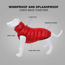 Load image into Gallery viewer, Warm Winter Dog Clothes Vest Reversible Dogs Jacket Coat 3 Layer Thick Pet Clothing Waterproof Outfit for Small Large Dogs
