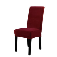 Load image into Gallery viewer, Washable Elastic Seat Parsons Chair Covers Thick Chair Cover Washable Elastic Winter Warm Chair Protector Case Kitchen Restaurant  Washable Spandex Kitchen Chair Covers for Dining Room Christmas Decoration Holiday Party
