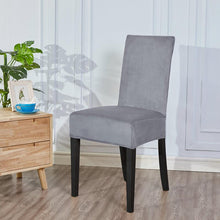 Load image into Gallery viewer, Washable Elastic Seat Parsons Chair Covers Thick Chair Cover Washable Elastic Winter Warm Chair Protector Case Kitchen Restaurant  Washable Spandex Kitchen Chair Covers for Dining Room Christmas Decoration Holiday Party
