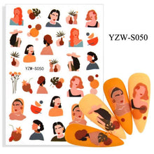 Load image into Gallery viewer, Water Decal Nail Art Decorations Nail Sticker Tattoo Full Cover Beauty Decals Manicure Supplies Accessories  Women Kids Girls Manicure Decoration Nail Art Supplies 3D Self-Adhesive Nail Decals Designer Nail Stickers for Acrylic Nails
