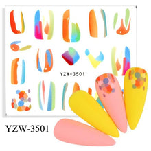 Load image into Gallery viewer, Water Decal Nail Art Decorations Nail Sticker Tattoo Full Cover Beauty Decals Manicure Supplies Accessories  Women Kids Girls Manicure Decoration Nail Art Supplies 3D Self-Adhesive Nail Decals Designer Nail Stickers for Acrylic Nails
