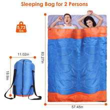 Load image into Gallery viewer, Water Resistant Camping Cotton Liner Sleeping Bag with Sack
