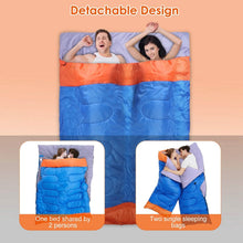 Load image into Gallery viewer, Water Resistant Camping Cotton Liner Sleeping Bag with Sack
