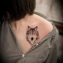 Load image into Gallery viewer, Waterproof Animal Temporary Tattoo Sticker Wolf Modern Tatoo Foot Neck Luxury Tattoos For Men Women
