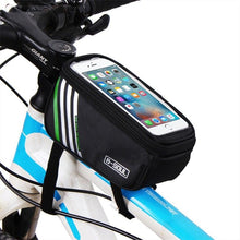Load image into Gallery viewer, Waterproof Bicycle Bag Nylon Bike Cycling Cell Mobile Phone Bag Case  Bicycle  Front Tube Bags Accessories Bike Phone Front Frame Bag Bicycle Bag Waterproof Bike Phone Mount  Bag Bike Phone Case Holder Accessories Cycling Pouch Compatible With Phone
