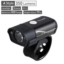 Load image into Gallery viewer, Waterproof Bicycle Light Smart Front Lamp Headlight With Horn USB Rechargeable LED Cycling Flashlight Bicycle Lights Set Powerful Lumens LED Bike Front For Adults Road Cycling Safety Flashlight
