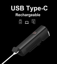 Load image into Gallery viewer, Waterproof Bike Light Set USB High/Low Beam Bicycle Lamp Headlight LED Cycling Flashlight Super Bright Bicycle Front Headlight 5 Light Modes Large Capacity Battery With Power Bank Function 1000 Lumen
