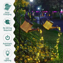 Load image into Gallery viewer, Waterproof Copper Solar Watering Can Light
