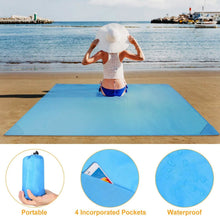Load image into Gallery viewer, Waterproof Foldable Camping Rug Pocket Sand Proof Picnic Mat

