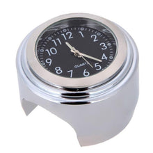 Load image into Gallery viewer, Waterproof  Motorcycle Handlebar Mount Quartz Clock Motorcycle Handlebar Motorcycle Handlebar Clock Motorcycle Modification Handlebar Mount Waterproof Quartz Clock Watch Accessories Watch Aluminum Luminous Clock Moto Black Accessories
