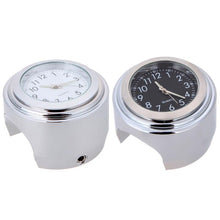Load image into Gallery viewer, Waterproof  Motorcycle Handlebar Mount Quartz Clock Motorcycle Handlebar Motorcycle Handlebar Clock Motorcycle Modification Handlebar Mount Waterproof Quartz Clock Watch Accessories Watch Aluminum Luminous Clock Moto Black Accessories
