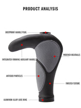 Load image into Gallery viewer, Waterproof Road Bike Horn Handlebar Cover Anti-Slip Handle Bar Grip Bicycle Accessories Mountain Bike Silicone Handlebar Grips Ergonomic Desgin With Bilaterally Locking Ring Non-Slip For Standard Bike
