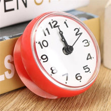 Load image into Gallery viewer, Waterproof Shower Wall Mini Clock Kitchen Bathroom Bath Watch Suction Cup Battery Operated Living Room Bathroom Wall Clock, Waterproof Suction Cup Silent Non Ticking Clocks with Stand for Desk Bedroom Home Office School
