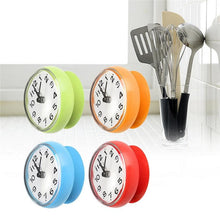 Load image into Gallery viewer, Waterproof Shower Wall Mini Clock Kitchen Bathroom Bath Watch Suction Cup Battery Operated Living Room Bathroom Wall Clock, Waterproof Suction Cup Silent Non Ticking Clocks with Stand for Desk Bedroom Home Office School
