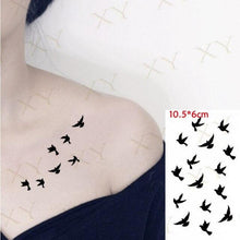 Load image into Gallery viewer, Waterproof Temporary Tattoo Lavender Stickers Butterfly Flower Luxury Small Tattoo For Body Arm
