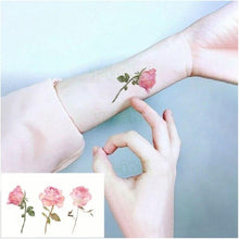 Load image into Gallery viewer, Waterproof Temporary Tattoo Lavender Stickers Butterfly Flower Luxury Small Tattoo For Body Arm
