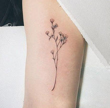 Load image into Gallery viewer, Waterproof Temporary Tattoo Lavender Stickers Butterfly Flower Luxury Small Tattoo For Body Arm
