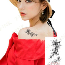 Load image into Gallery viewer, Waterproof Temporary Tattoo Lavender Stickers Butterfly Flower Luxury Small Tattoo For Body Arm
