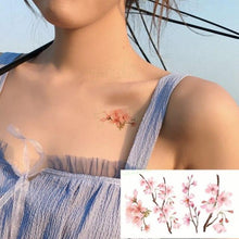 Load image into Gallery viewer, Waterproof Temporary Tattoo Lavender Stickers Butterfly Flower Luxury Small Tattoo For Body Arm
