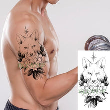 Load image into Gallery viewer, Waterproof Womens Temporary Sticker Tattoo Flower Rose Realistic Sketches For Arm Hand
