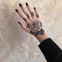 Load image into Gallery viewer, Waterproof Womens Temporary Sticker Tattoo Flower Rose Realistic Sketches For Arm Hand
