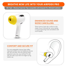 Load image into Gallery viewer, WC TipZ - Memory Foam Ear Tips for Airpods Pro &amp; Airpods Pro 2
