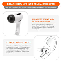 Load image into Gallery viewer, WC TipZ - Memory Foam Ear Tips for Airpods Pro &amp; Airpods Pro 2

