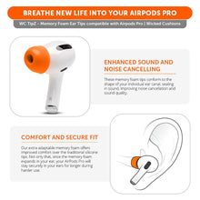 Load image into Gallery viewer, WC TipZ - Memory Foam Ear Tips for Airpods Pro &amp; Airpods Pro 2
