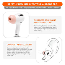 Load image into Gallery viewer, WC TipZ - Memory Foam Ear Tips for Airpods Pro &amp; Airpods Pro 2
