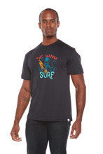Load image into Gallery viewer, We Wanna Surf Men's Bamboo Viscose/Organic Cotton Short Sleeve Graphic T-Shirt

