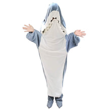 Load image into Gallery viewer, Wearable Shark Sleeping Bag Onezie with Zipper
