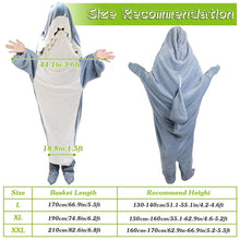 Load image into Gallery viewer, Wearable Shark Sleeping Bag Onezie with Zipper

