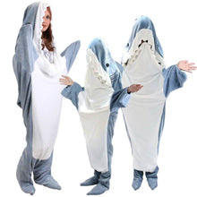Load image into Gallery viewer, Wearable Shark Sleeping Bag Onezie with Zipper
